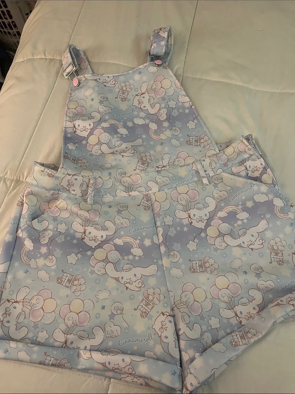 Cinnamoroll Blue Print Adults Overalls Shorts Hot Tooic